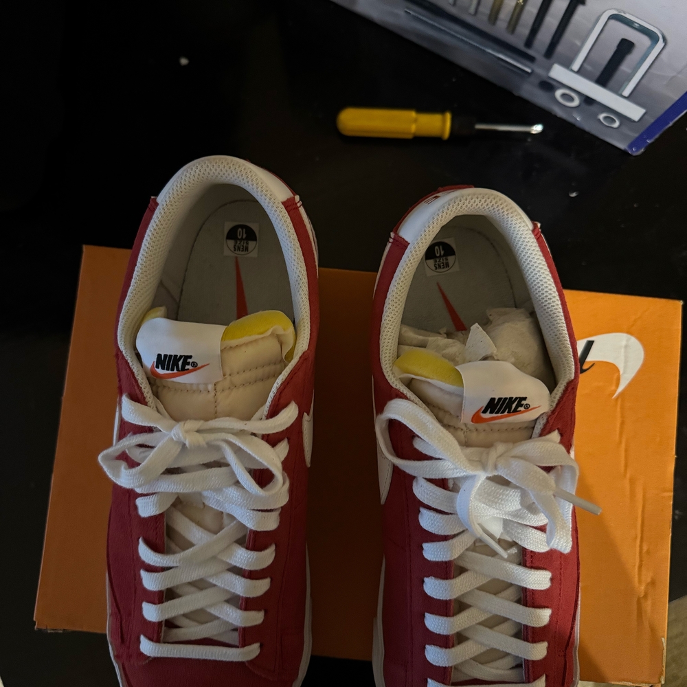 Nike Red and White Sneakers